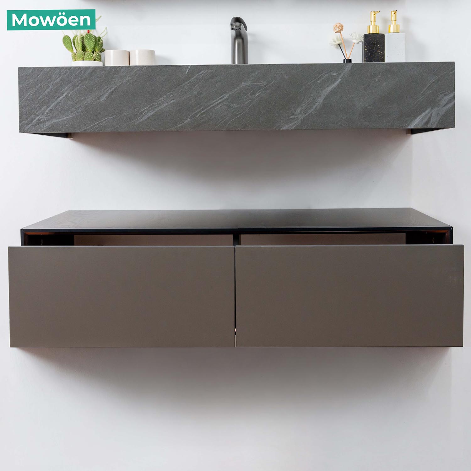 Tủ Lavabo Mowoen MW6630 – 100SB chất liệu Plywood nhập khẩu