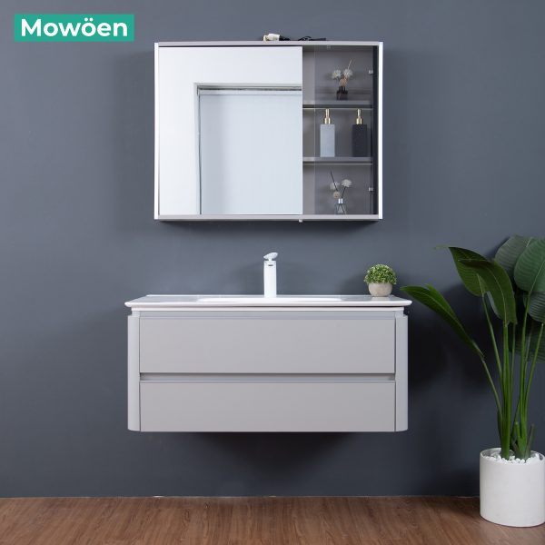 Tủ Lavabo Mowoen MW6632 - 100 chất liệu Plywood treo tường phòng tắm