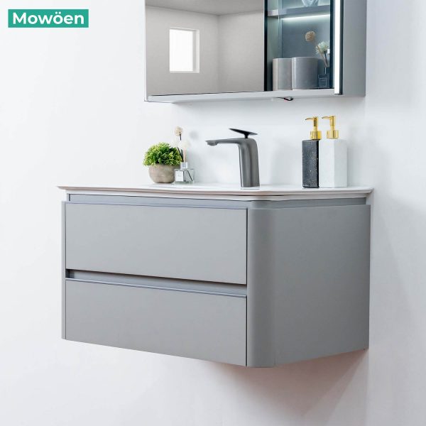 Tủ Lavabo Mowoen MW6632 - 80 chất liệu Plywood treo tường phòng tắm
