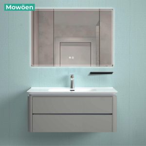 Tủ Lavabo Mowoen MW6632R - 100 chất liệu Plywood treo tường phòng tắm