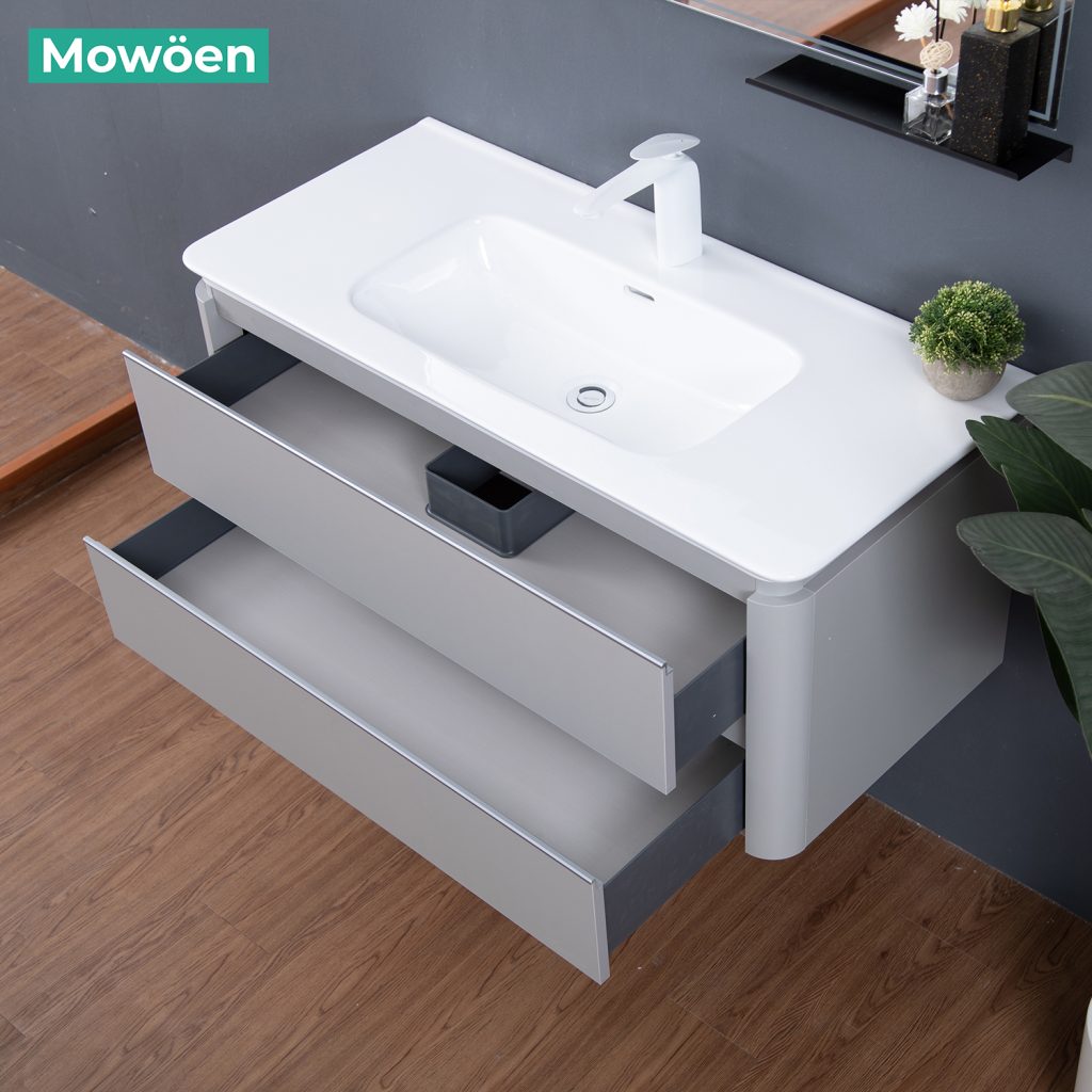Tủ Lavabo Mowoen MW6632R - 100 chất liệu Plywood treo tường phòng tắm