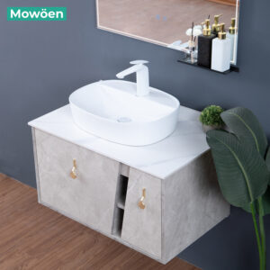 Xanh da trời (bóng) 5 Tủ Lavabo Mowoen MW6651BR 80 chất liệu Plywood nhập khẩu