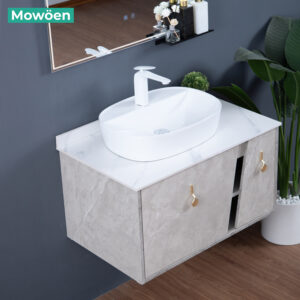 Xanh da trời (bóng) 4 Tủ Lavabo Mowoen MW6651BR 80 chất liệu Plywood nhập khẩu