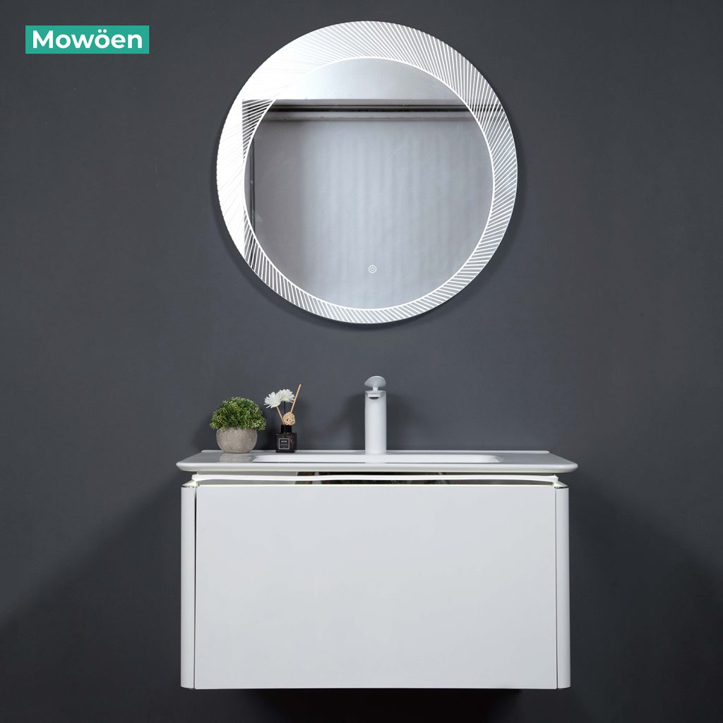 03 chất liệu tủ lavabo sử dụng bền bỉ trong phòng tắm 4 Tủ Lavabo Mowoen inox MW6812S 80 treo tường phòng tắm nhập khẩu