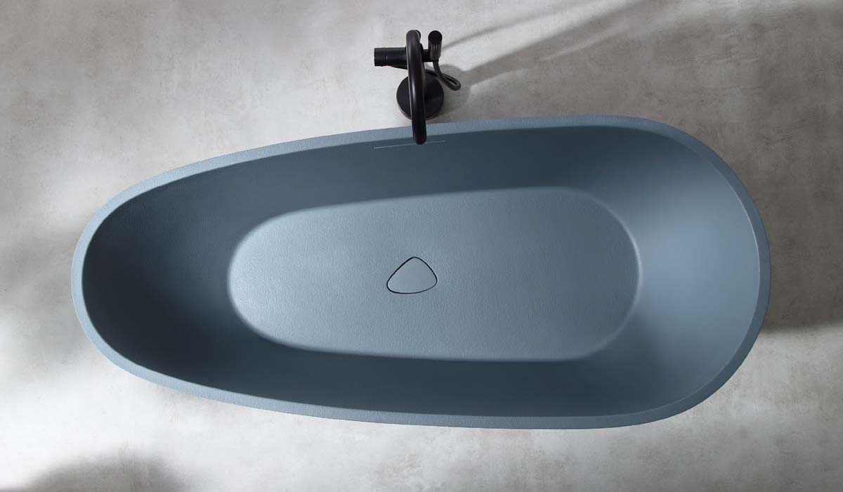 Tối giản trong thiết kế bồn tắm bề mặt mô phỏng đá tự nhiên Mowoen MW003 Gray