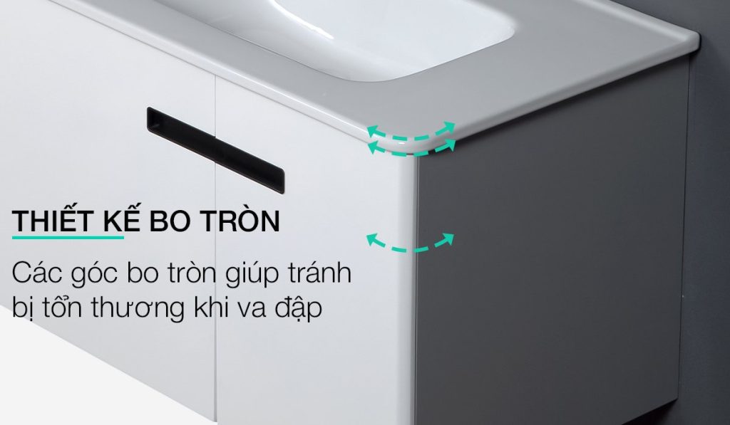 Tủ Lavabo Mowoen MW6616 thiết bo góc thanh lịch