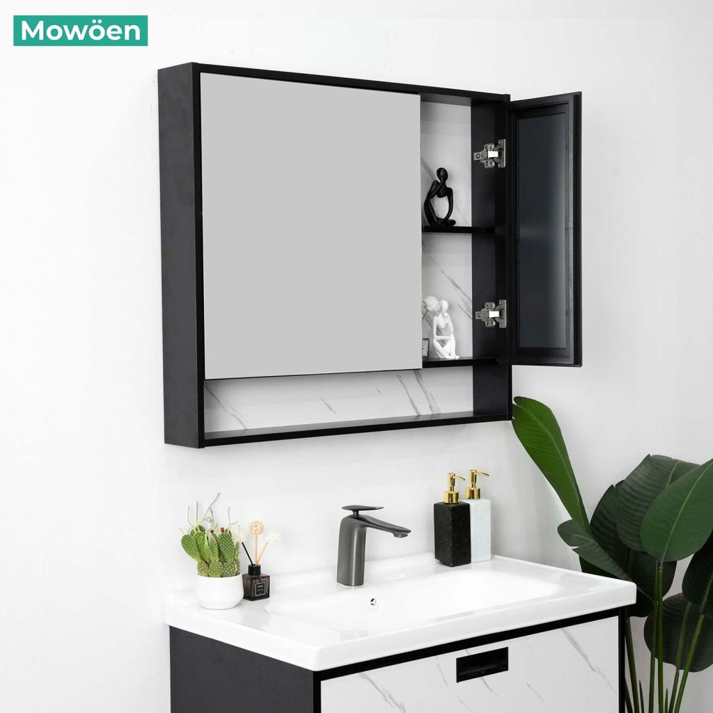 Tại sao nên cân nhắc sử dụng tủ gương trong phòng tắm 4 Tủ Lavabo Mowoen MW6952 80 chất liệu Plywood nhập khẩu