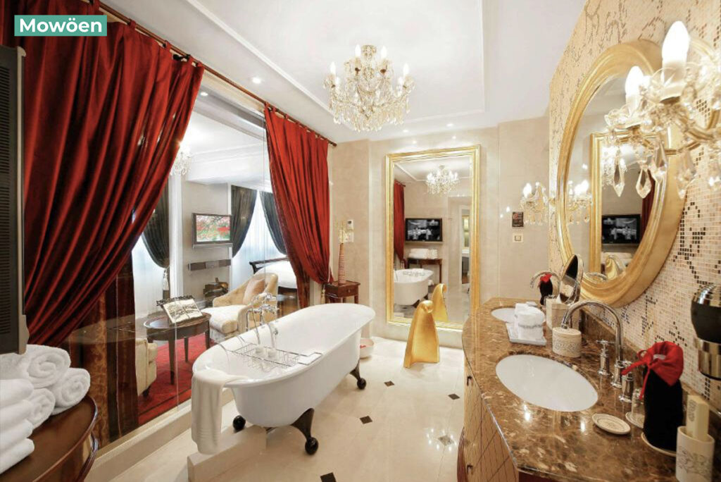 Sofitel Legend Metropole – Khách sạn 5 sao sang trọng nhất Hà Nội chọn bồn tắm Mowoen. 4 Nội thất phòng tắm khách sạn 5 sao Sofitel Legend Metropole Hà Nội.