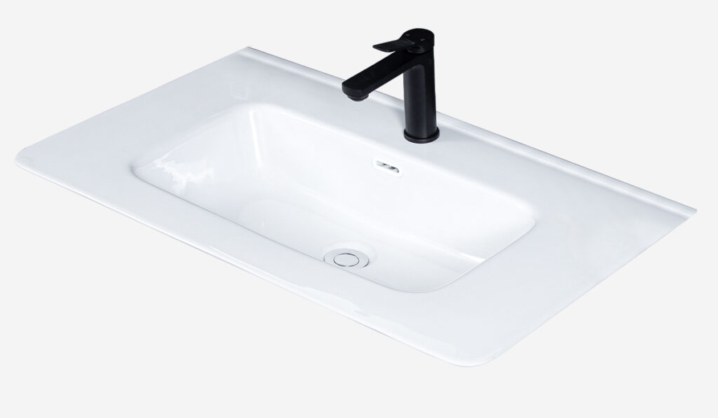 Tủ Lavabo nhựa PVC là gì? 7 Tủ lavabo nhựa PVC Mowoen MW2719 mặt chậu full sứ thế hệ mới