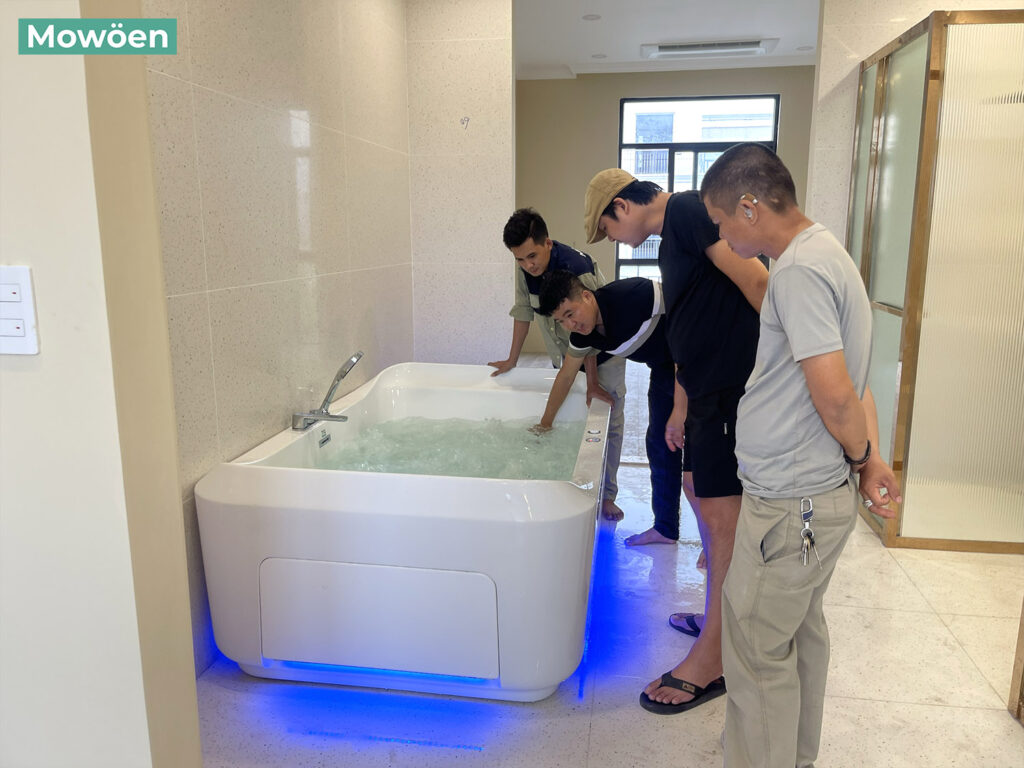 Hoàn thiện bồn tắm massage Mowoen giá hơn 100tr 7 Hướng dẫn sử dụng bồn tắm massage Mowoen giá hơn 100tr