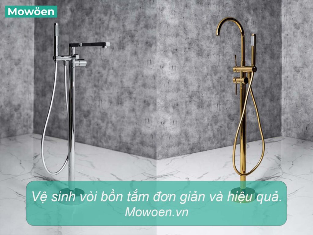 05 cách vệ sinh vòi bồn tắm đơn giản và hiệu quả tại nhà cùng Mowoen