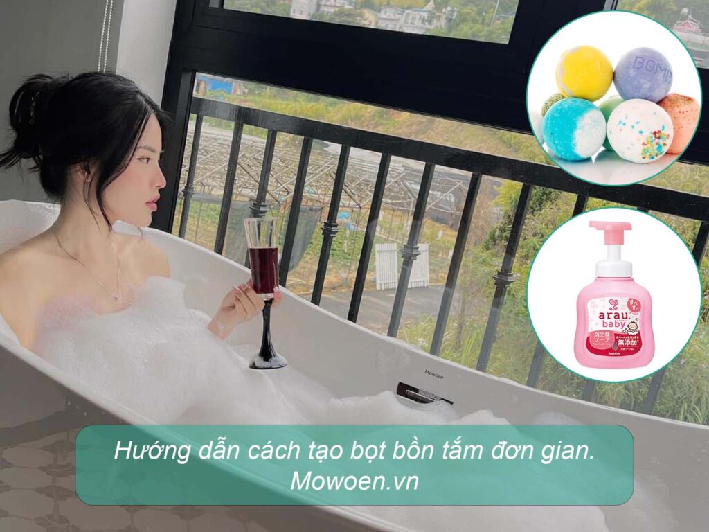 Hướng dẫn cách tạo bọt bồn tắm đơn giản trong 1 phút