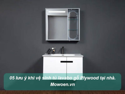 05 Lưu ý khi vệ sinh tủ lavabo gỗ Plywood tại nhà của Mowoen