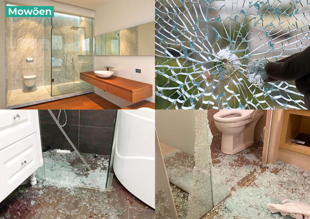 Nguy hiểm kính bị vỡ nổ trong phòng tắm