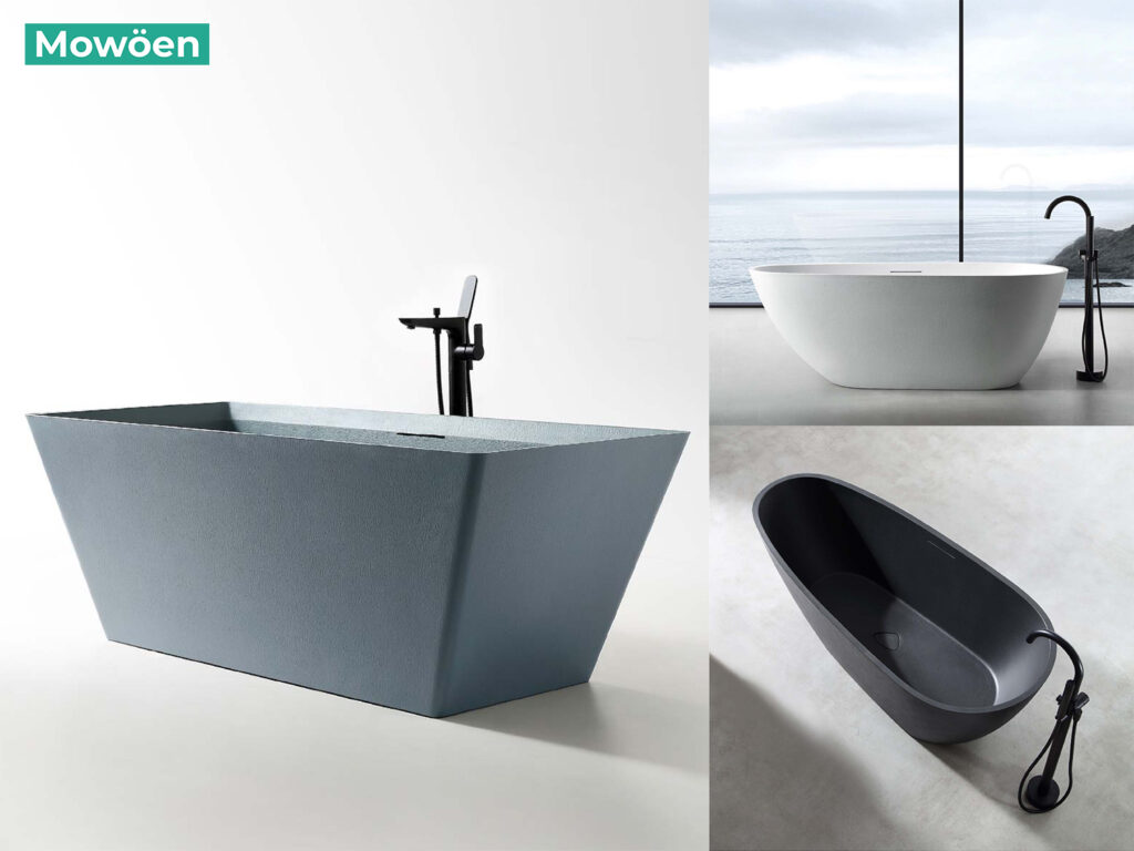 07 lý do nên thiết kế bồn tắm trong nhà - Nơi Chill lý tưởng của bạn 9 03 màu sắc nổi bật của bồn tắm bề mặt mô phỏng đá tự nhiên Mowoen