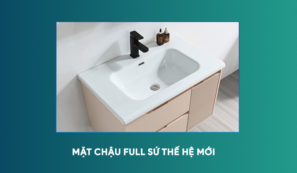 Mặt chậu Full sứ tủ lavabo Mowoen MW2821-80PVC nhập khẩu