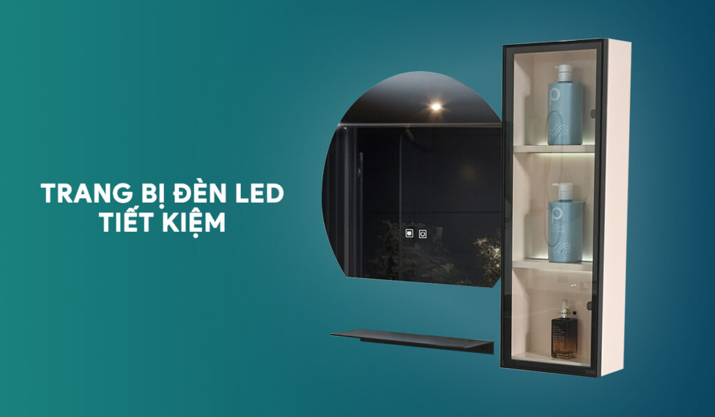 Tủ lavabo Mowoen Mowoen MW2821-80PVC trang bị đèn LED hiện đại