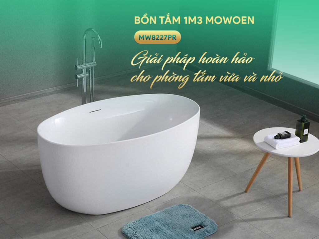 Bồn tắm 1m3 Mowoen MW8227PR - Giải pháp hoàn hảo cho phòng tắm vừa và nhỏ 1 Bồn tắm 1m3 Mowoen MW8227PR - Giải pháp hoàn hảo cho phòng tắm vừa và nhỏ