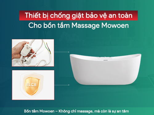 Thiết bị chống giật bảo vệ an toàn cho bồn tắm massage Mowoen