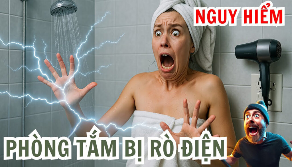 Phòng tắm ẩm ướt là nguy hiểm dễ bị rò điện