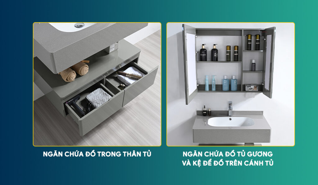 Ngăn chứa đồ tủ lavabo nhựa Mowoen MW2826-80PVC cao cấp