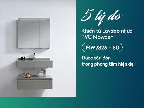 5 lý do khiến Tủ Lavabo Nhựa PVC Mowoen MW2826 – 80 được săn đón trong phòng tắm hiện đại