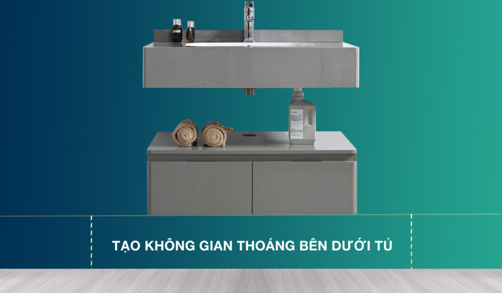 Tủ lavabo nhựa Mowoen MW2826-80PVC thiết kế treo tường phòng tắm