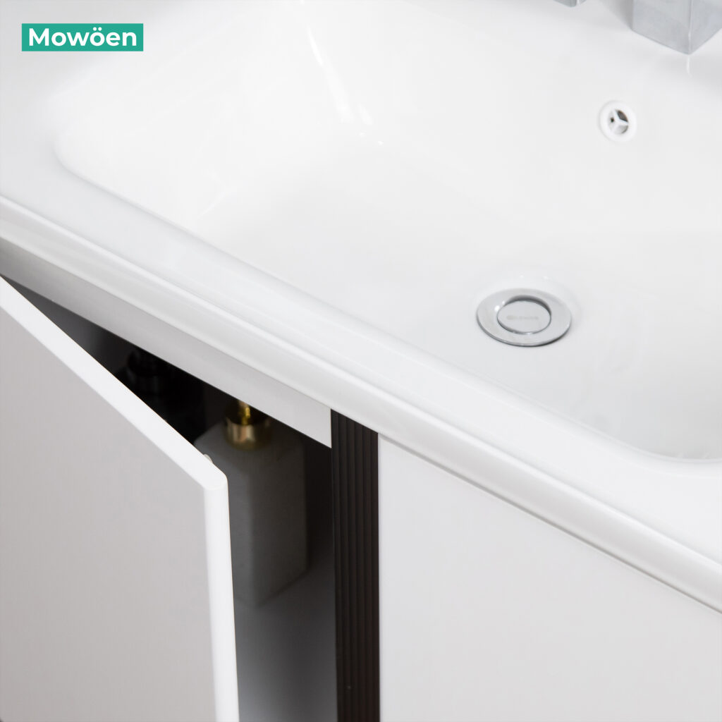 Tủ chậu rửa mặt MW2703: Cải tiến mới với mặt chậu full sứ chống tràn
