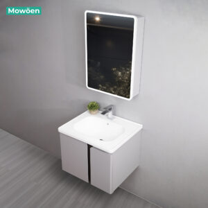 Tủ lavabo nhựa PVC Mowoen MW2705-60PVC thiết kế treo tường phòng tắm