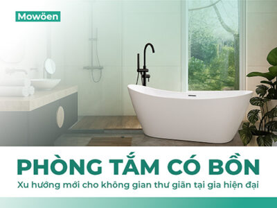 Phòng tắm có bồn: Xu hướng mới cho không gian thư giãn tại gia hiện đại