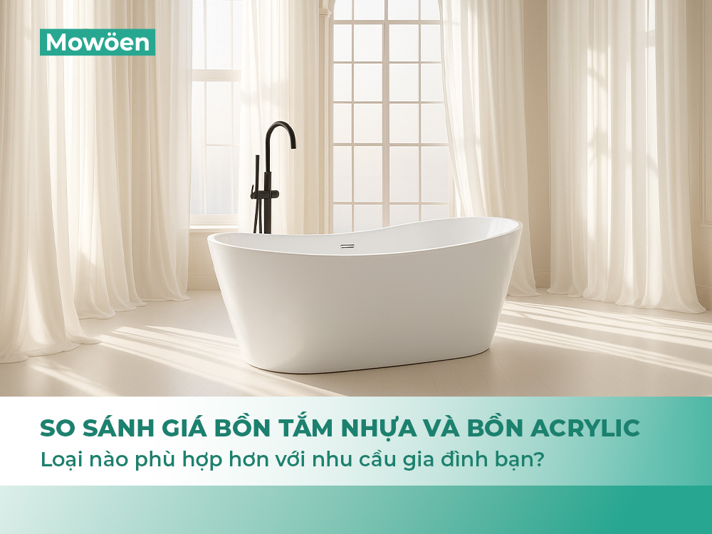 So sánh giá bồn tắm nhựa và bồn acrylic – Loại nào phù hợp hơn với nhu cầu gia đình bạn?