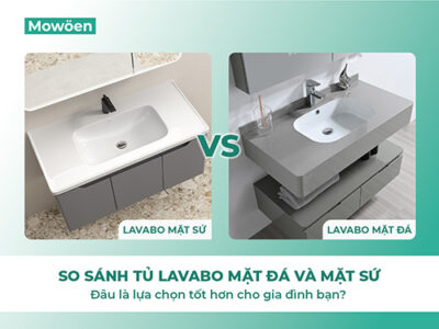 So sánh tủ lavabo mặt đá và mặt sứ – Đâu là lựa chọn tốt hơn cho gia đình bạn?