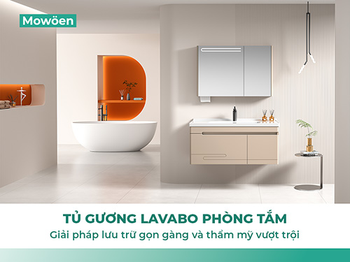 Tủ gương lavabo phòng tắm – Giải pháp lưu trữ gọn gàng và thẩm mỹ vượt trội