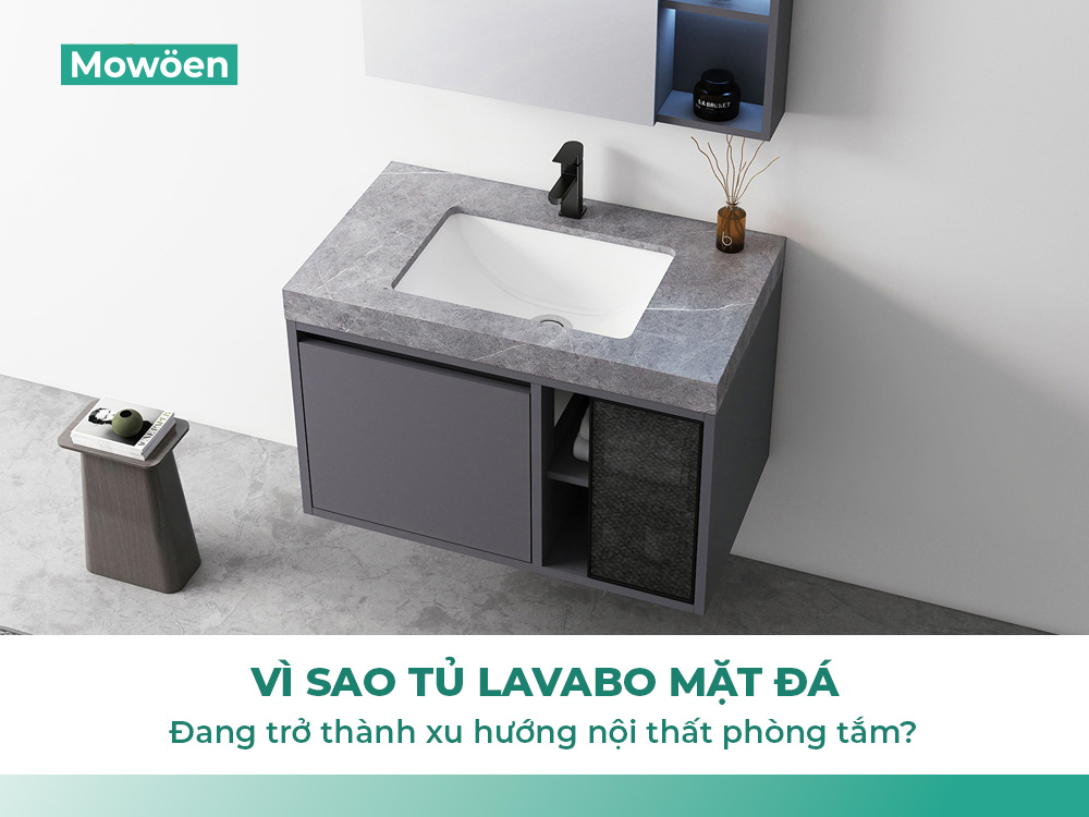 Làm sao chọn tủ lavabo bàn đá vừa đẹp vừa dễ vệ sinh?