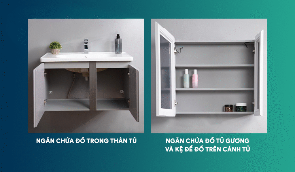 Ngăn chưa đồ - Tủ lavabo nhựa PVC Mowoen MW2705-80PVC nhập khẩu, thiết kế treo tường