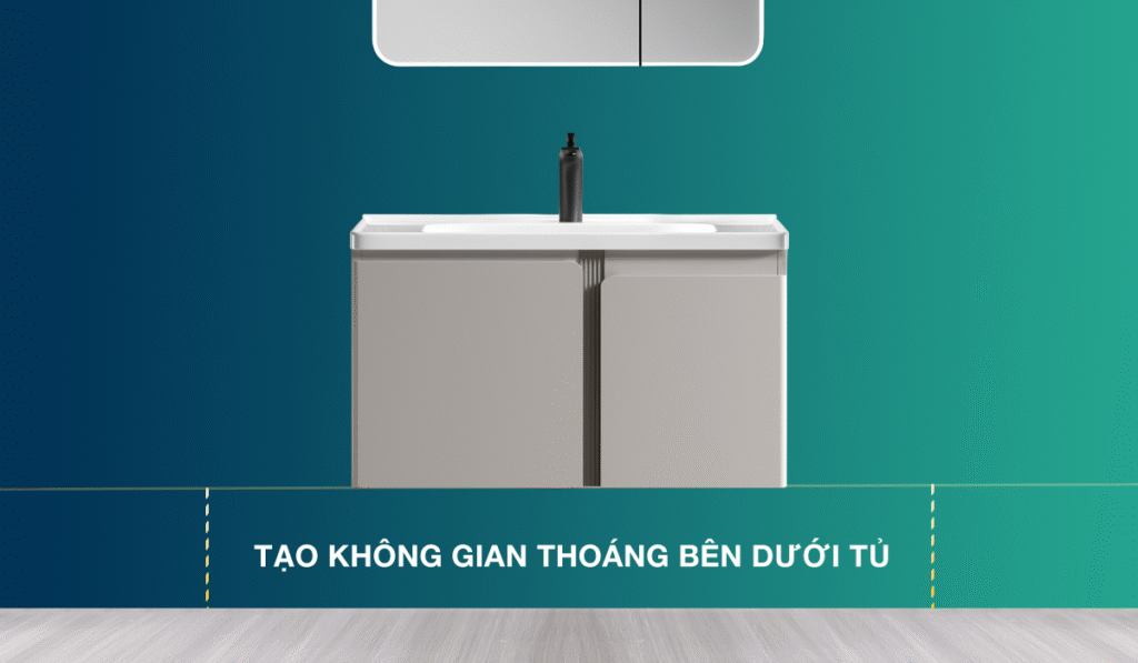 Tủ lavabo nhựa PVC Mowoen MW2705-80PVC nhập khẩu, thiết kế treo tường