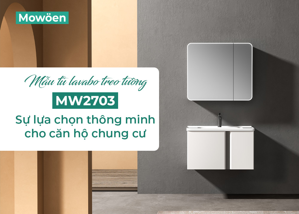 Mẫu tủ lavabo treo tường MW2703 – Sự lựa chọn thông minh cho căn hộ chung cư