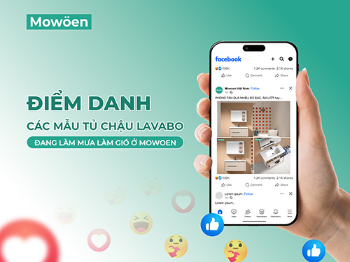 Các mẫu tủ chậu lavabo đang làm mưa làm gió ở Mowoen