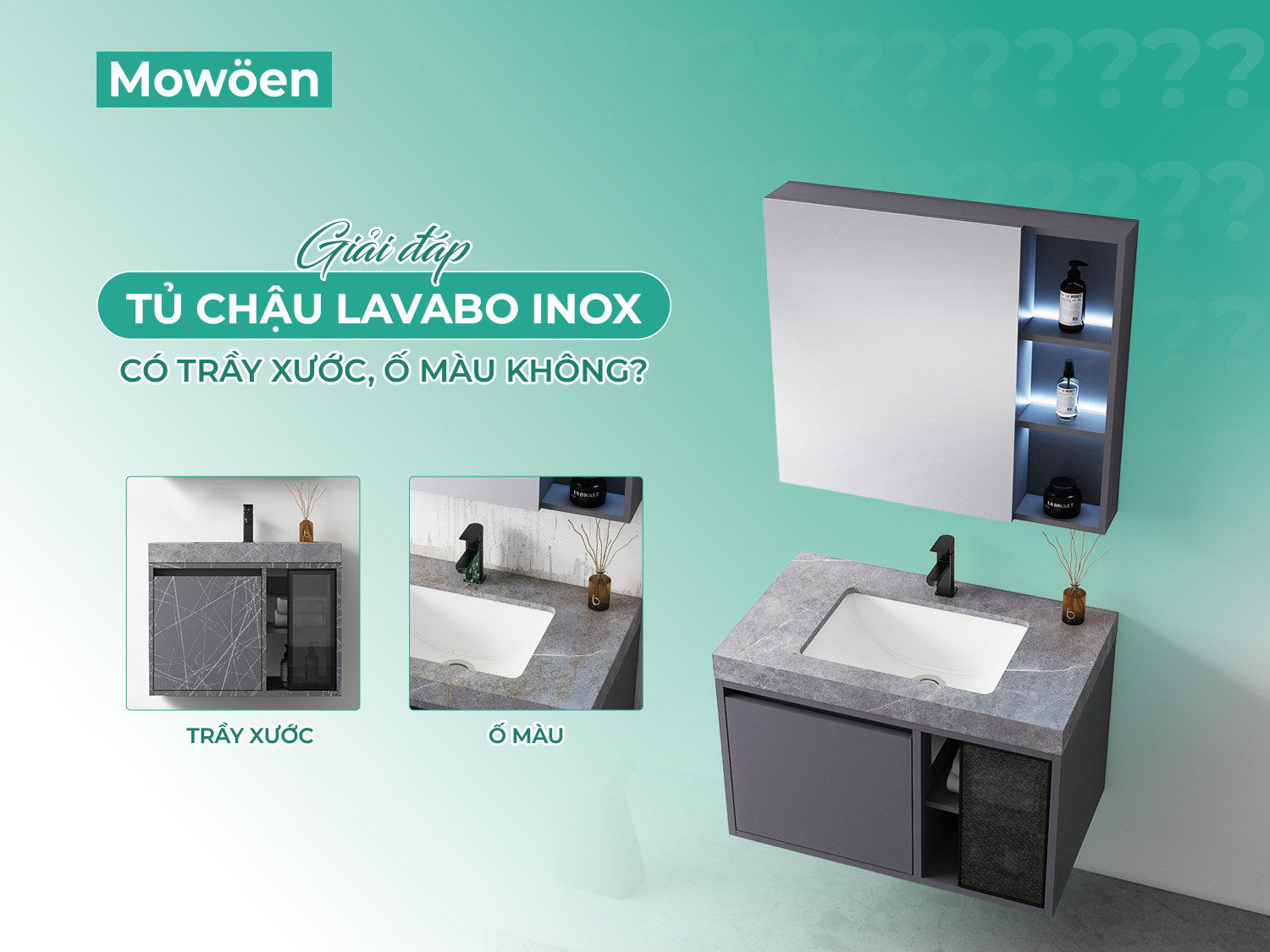 Giải đáp: Tủ chậu lavabo inox có trầy xước, ố màu không?