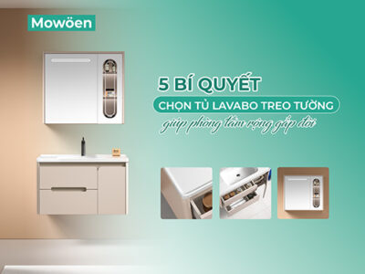 5 bí quyết chọn tủ lavabo treo tường tiết kiệm diện tích