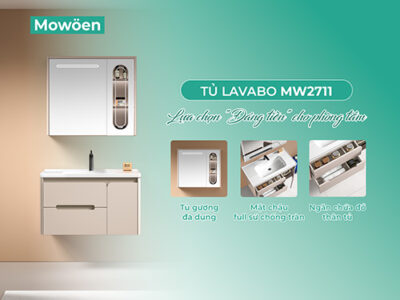 Đầu tư lavabo kèm tủ MW2711 - Lựa chọn đáng tiền cho phòng tắm