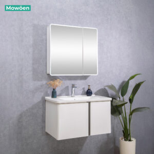 Tủ lavabo nhựa PVC Mowoen MW2703-80 treo tường phòng tắm nhập khẩu