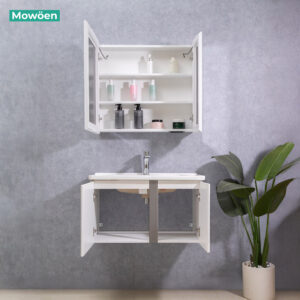 Tủ lavabo nhựa PVC Mowoen MW2703-80 treo tường phòng tắm nhập khẩu