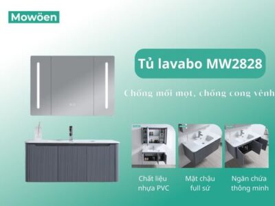 Tủ lavabo nhựa cao cấp MW2828 - Chống mối mọt, chống cong vênh