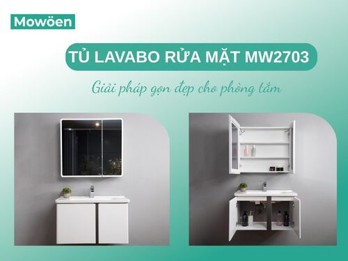 Tủ lavabo rửa mặt MW2703 - Giải pháp gọn đẹp cho phòng tắm