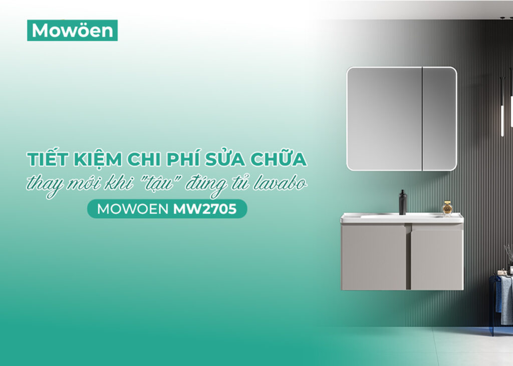 Tiết kiệm chi phí thay mới với tủ chậu rửa mặt nhựa MW2705 chất lượng bền bỉ