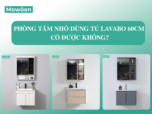 Phòng tắm nhỏ dùng tủ lavabo kích thước 60cm có được không?
