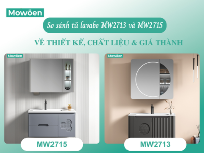 So sánh tủ lavabo MW2713 và MW2715 về thiết kế, chất liệu và giá thành